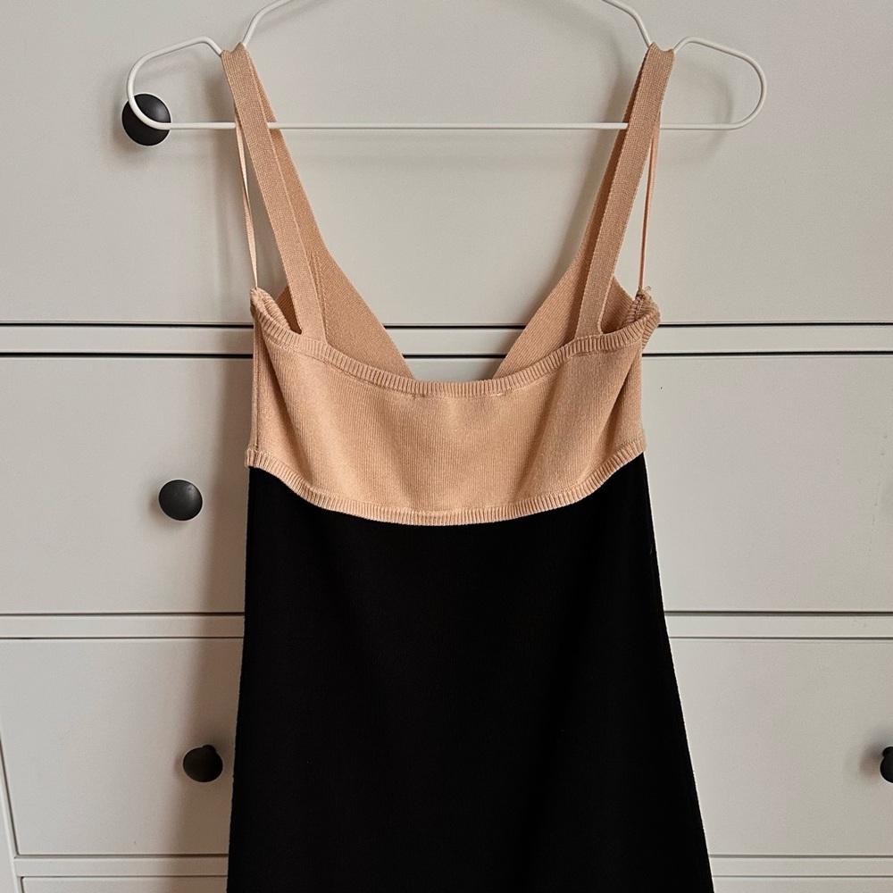 Zara Beige And Black Knit Dress. - Gem